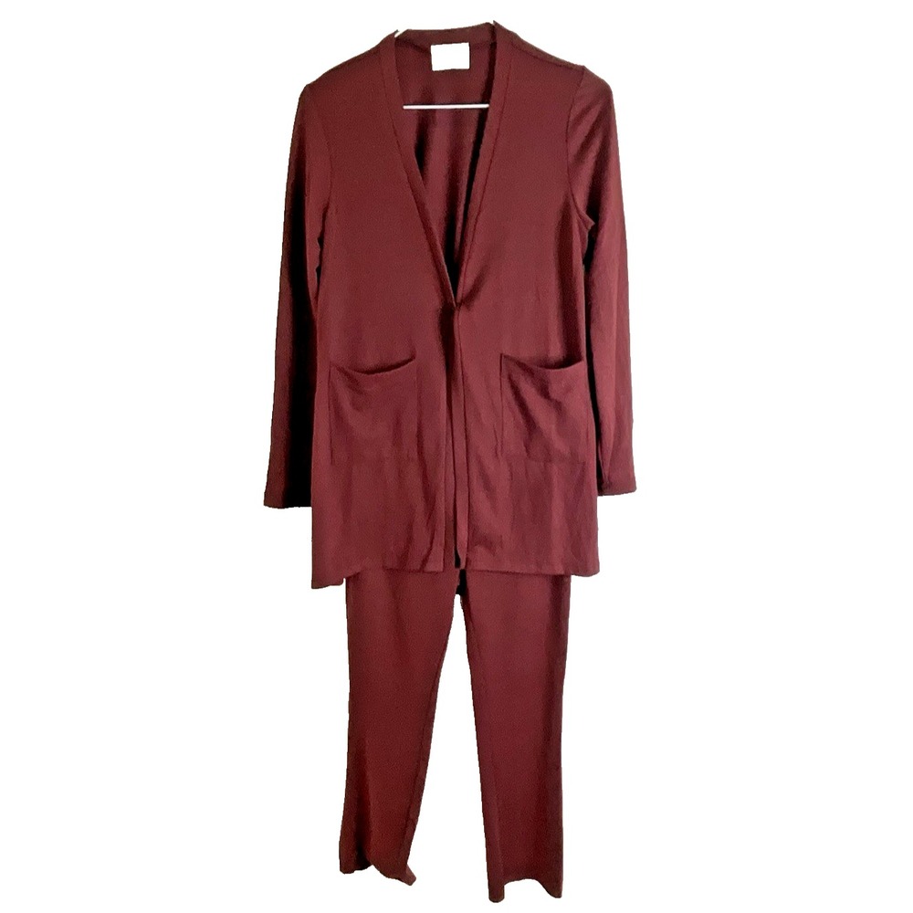Joyfolie Mia‎ Joy Maroon Cardigan and Pants Set Luxury Lightweight Girls Size 14